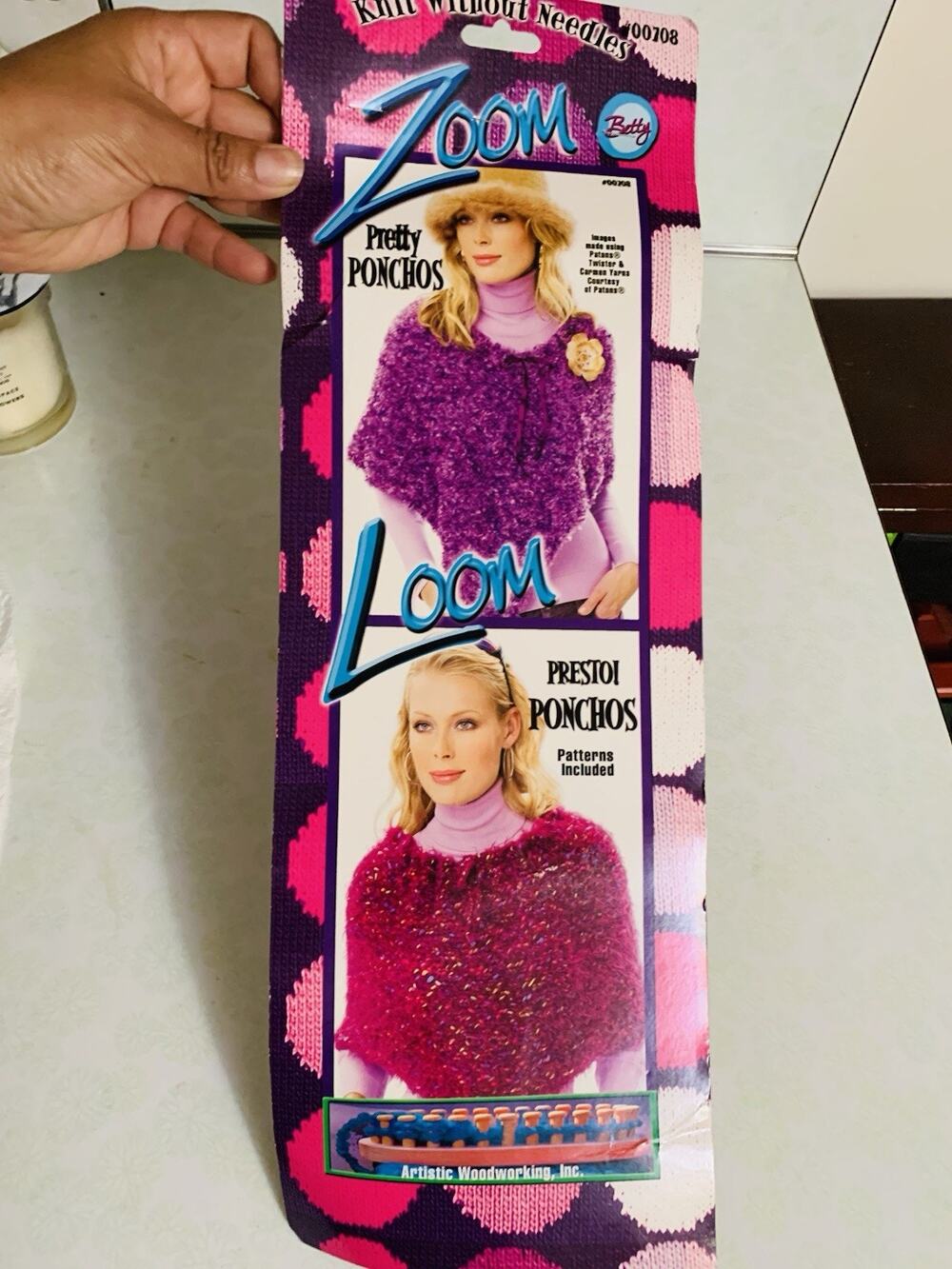 Artistic Woodworking Knit With Needle Zoom Loom Pretty Ponchos #00708 RARE